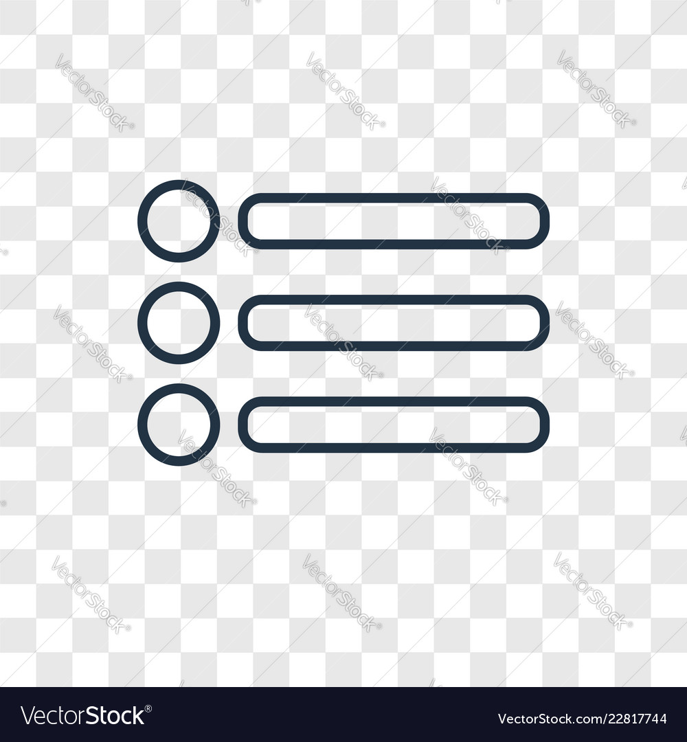 Menu bars concept linear icon isolated