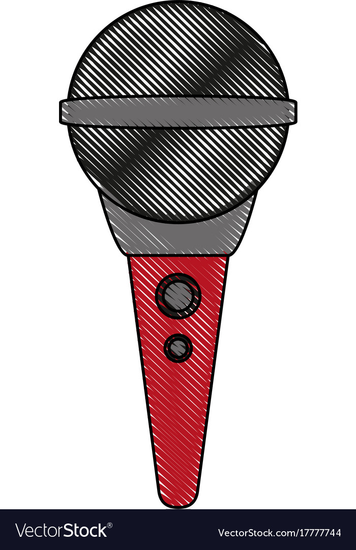 Microphone with cord icon image Royalty Free Vector Image
