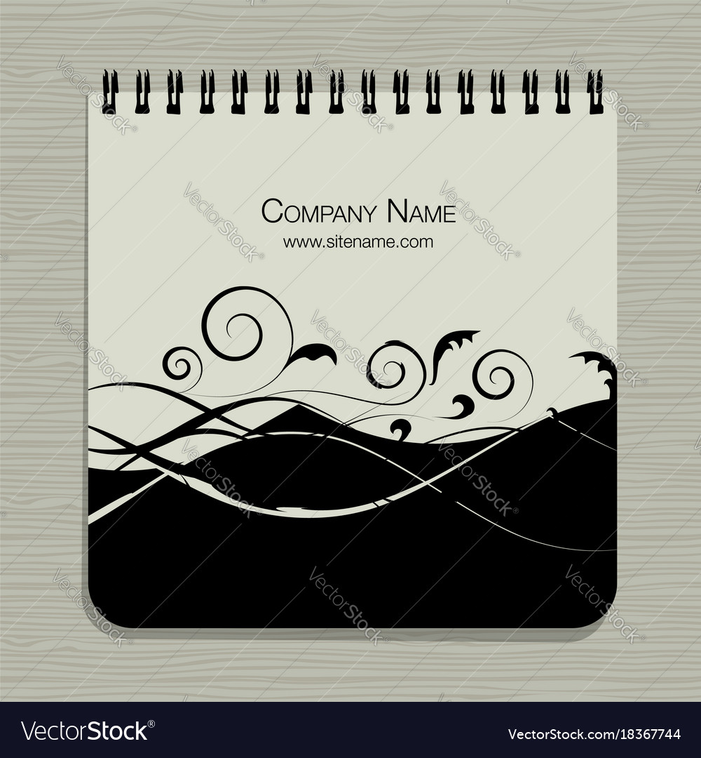 Notebook design abstract floral