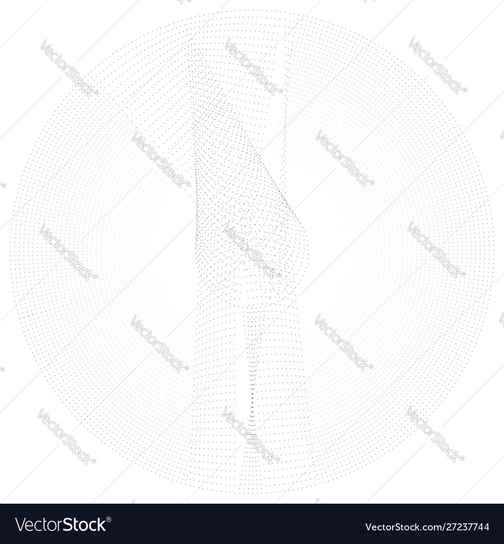 Radial element with random dots circles rings vector image Radial element with random dots circles rings