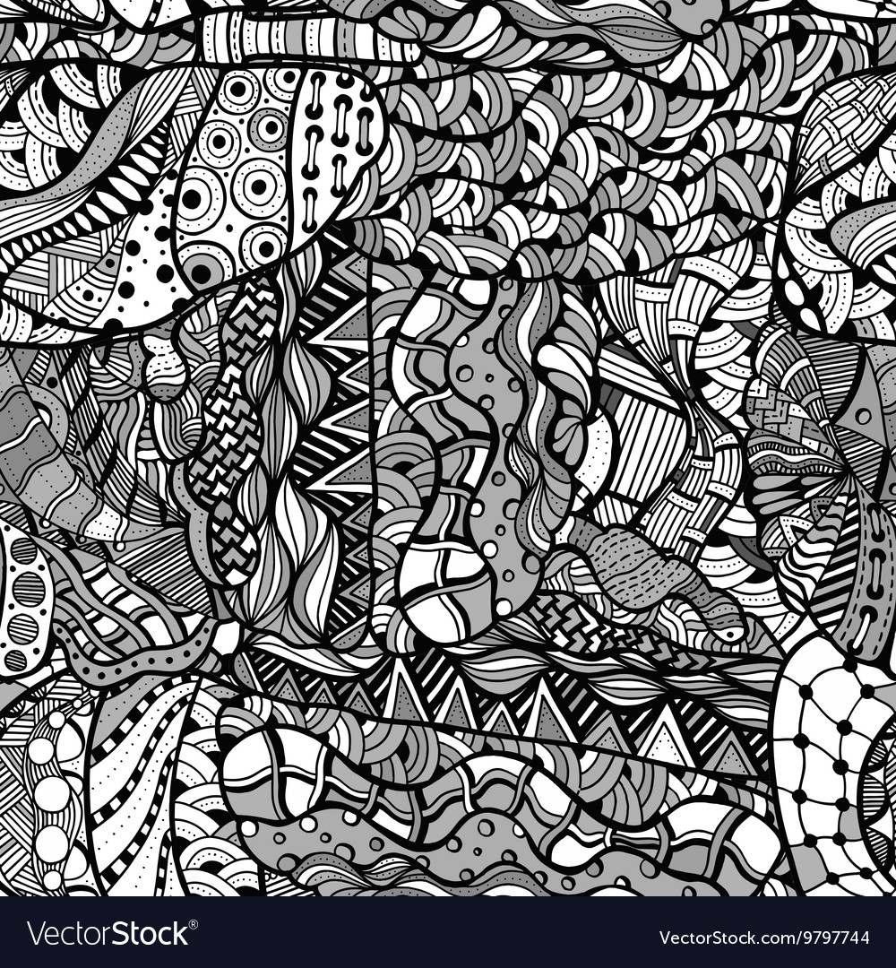 Seamless pattern with ethnic elements