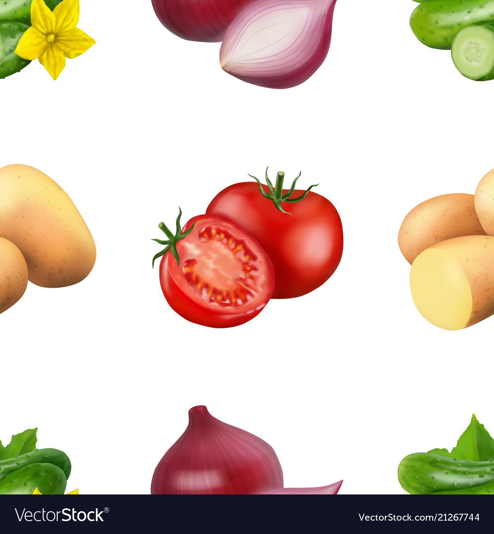 Seamless pattern with vegetables