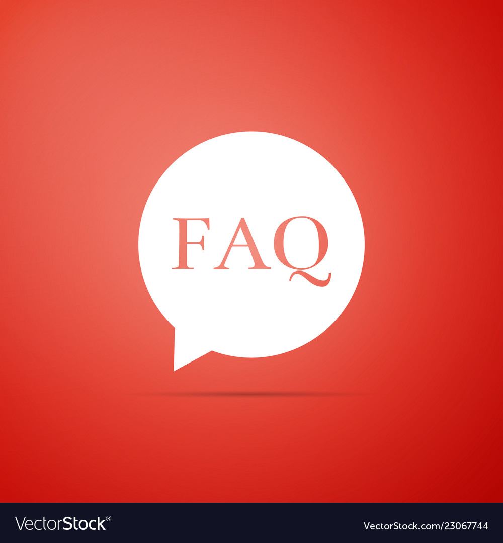 Speech bubble with text faq information icon vector image Speech bubble with text faq information icon