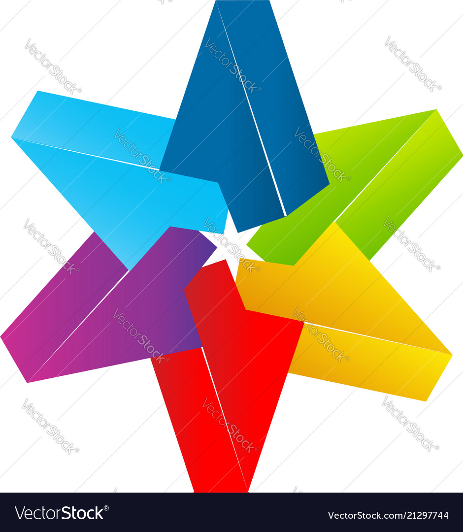 star sign shape logo royalty free vector image