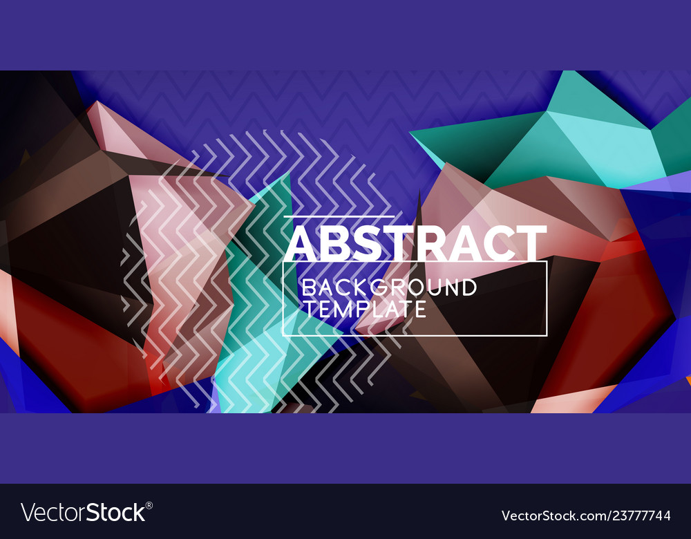 Triangular low poly background design vector image Triangular low poly background design