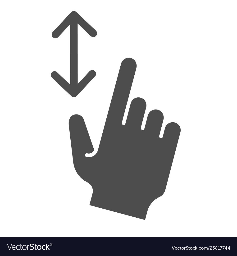 Vertical scroll solid icon resize in height vector image Vertical scroll solid icon resize in height