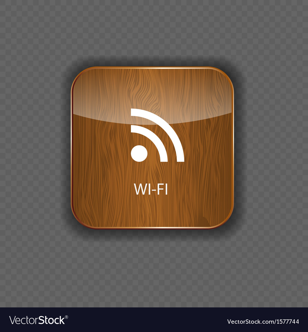 Wi-fi wood application icons