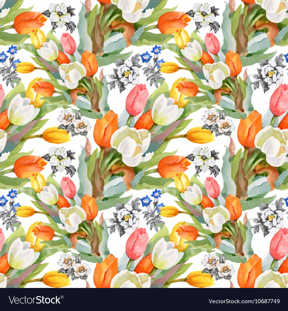 Beautiful watercolor summer garden blooming