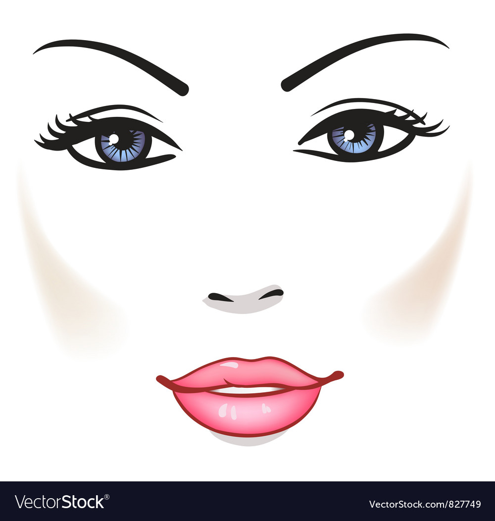 Download Beauty woman face Royalty Free Vector Image - VectorStock