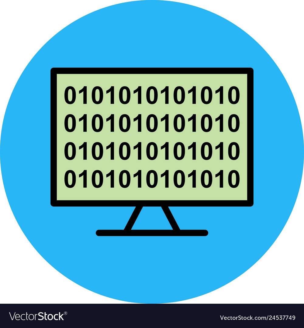 Binary code online icon