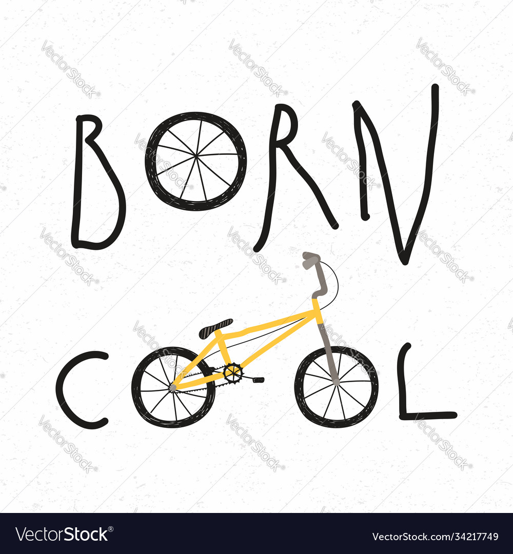 Bmx bike typographic poster