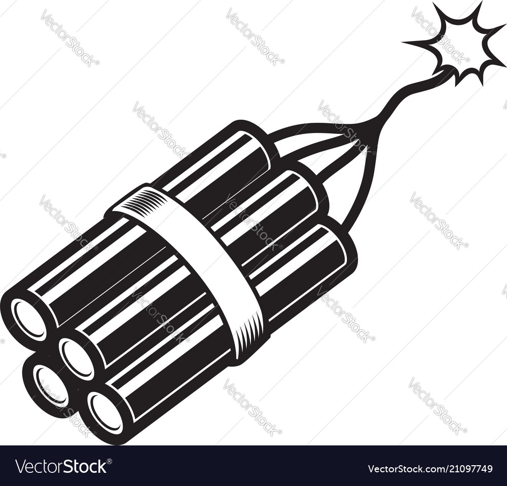 Comic Style Dynamite Design Element For Poster Vector Image