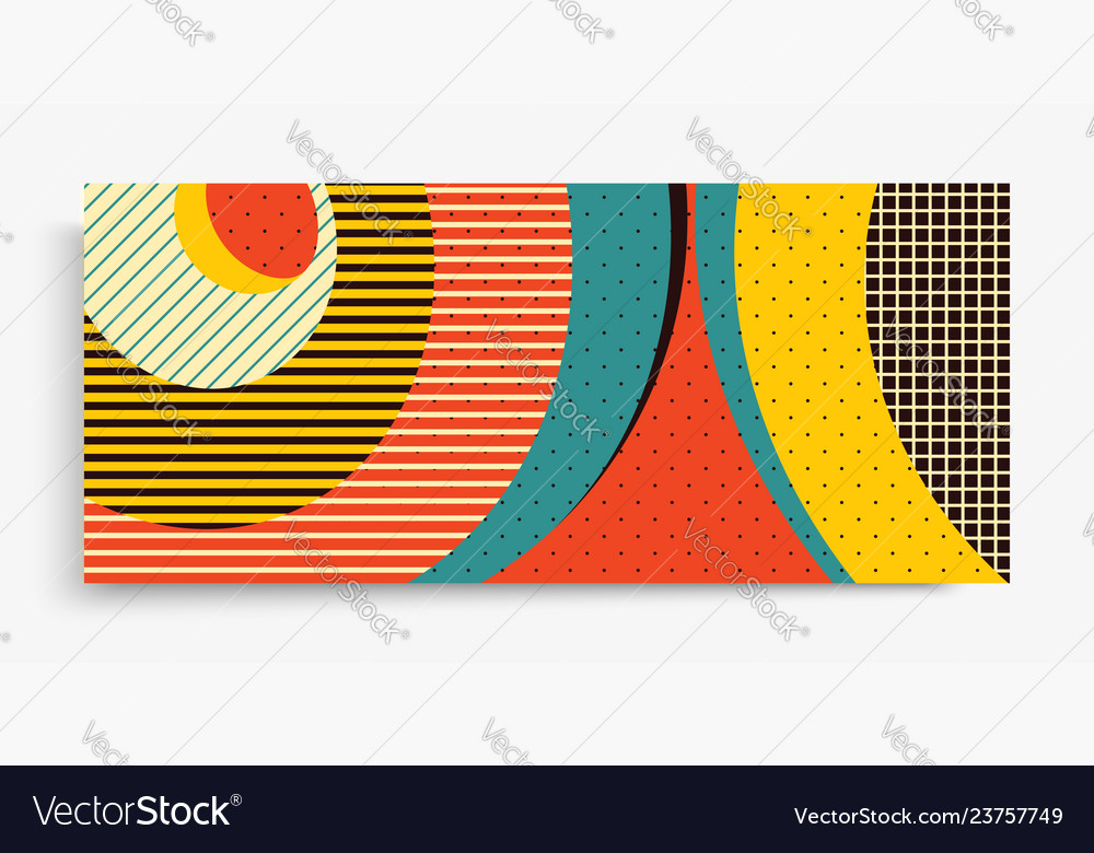 Cover design template abstract colorful geometric