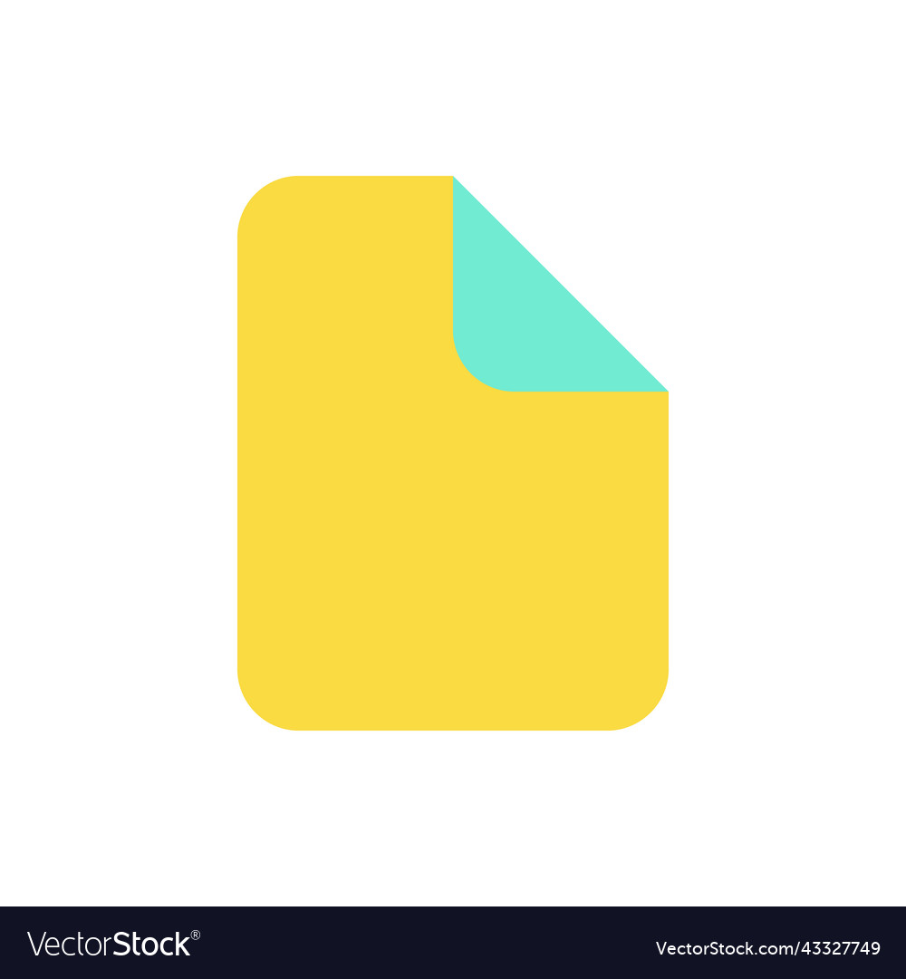 File flat color ui icon vector image File flat color ui icon
