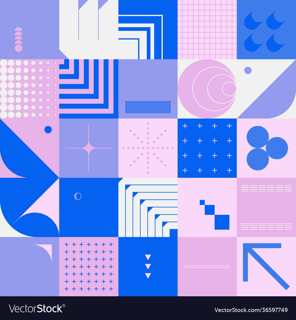Retro future abstract pattern vector image Retro future abstract pattern