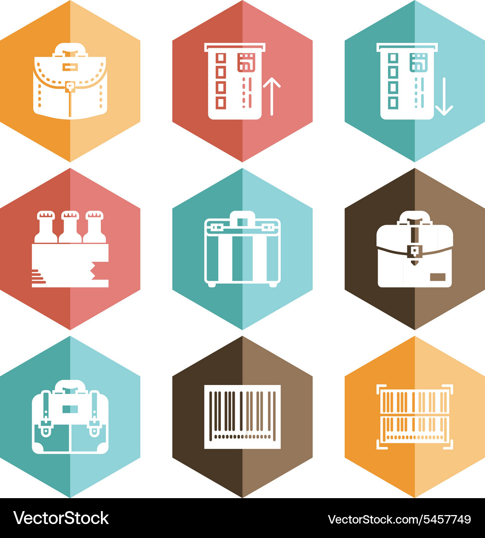 Solid icons market Royalty Free Vector Image - VectorStock