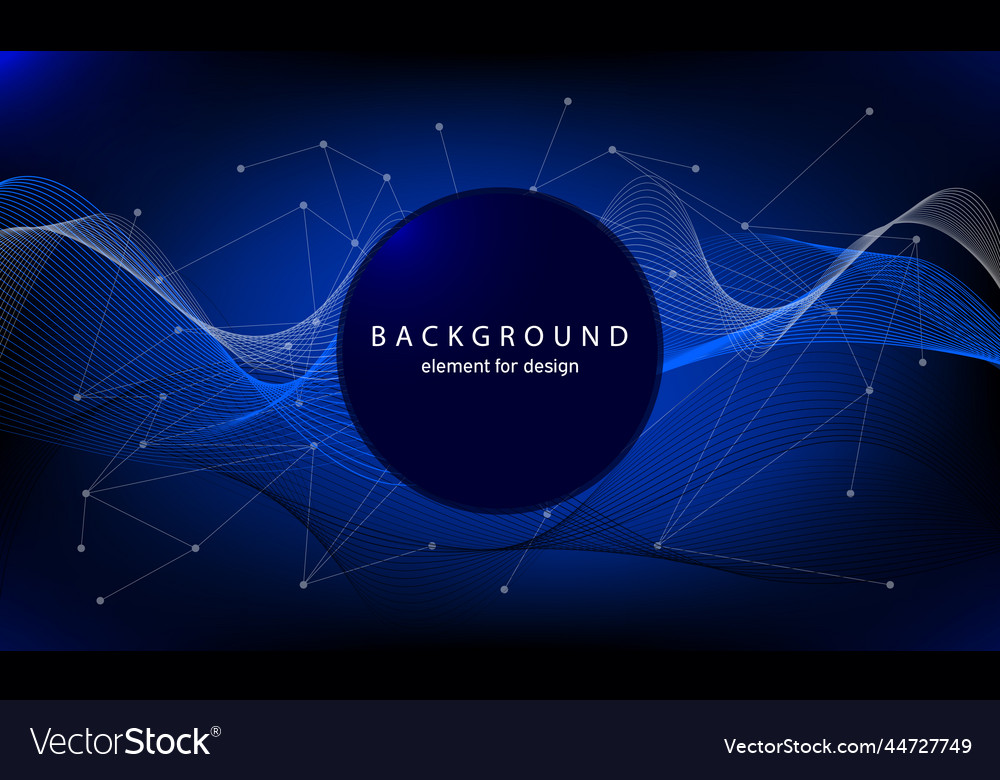 Technology background with abstract waves vector image Technology background with abstract waves