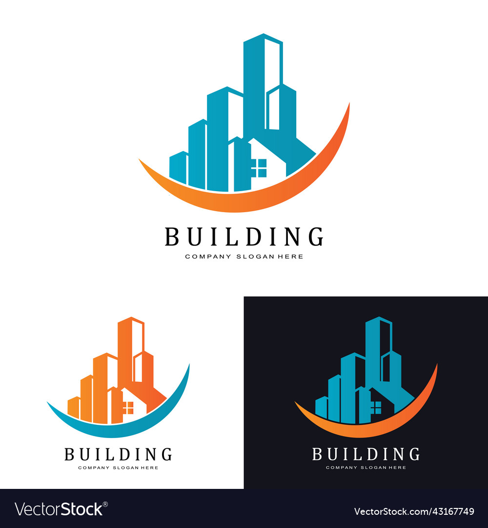 Urban building construction logo icon symbol Vector Image