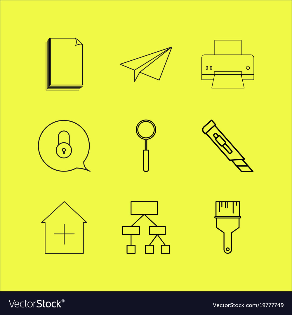 Web linear icon set simple outline icons