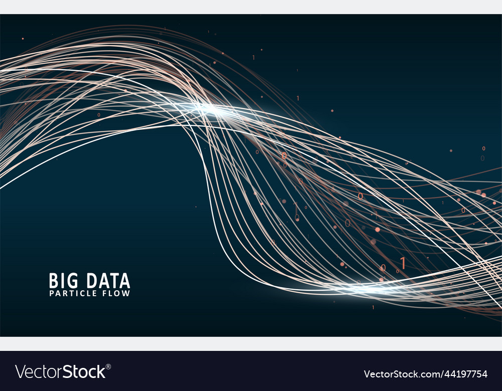 Abstract virtual digital stream vector image Abstract virtual digital stream