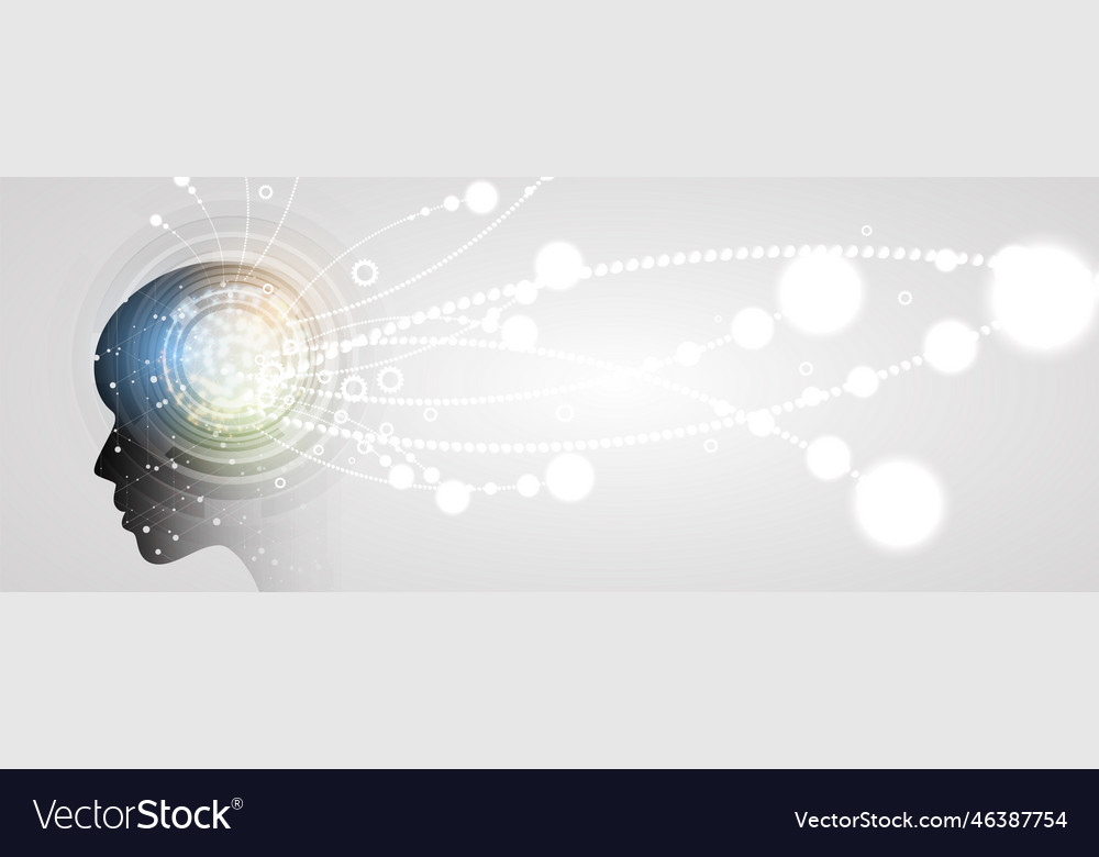 Artificial intelligence technology web background vector image Artificial intelligence technology web background