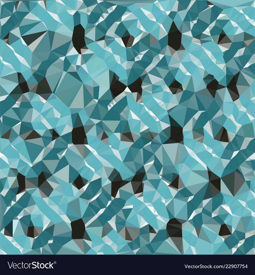 Cadet blue triangular low poly mosaic abstract Vector Image