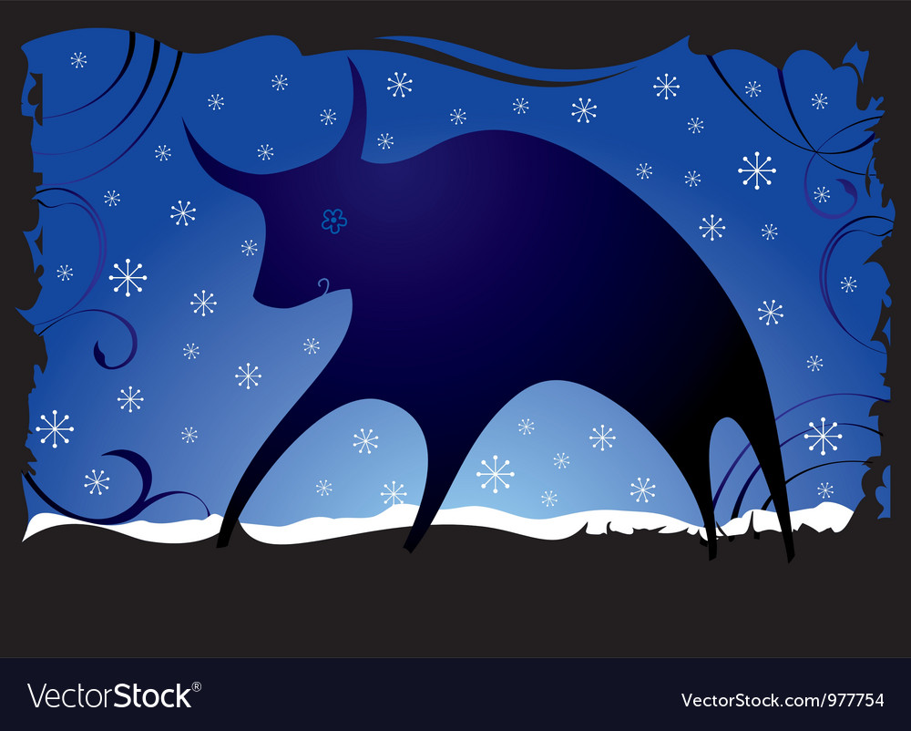 Card with bull