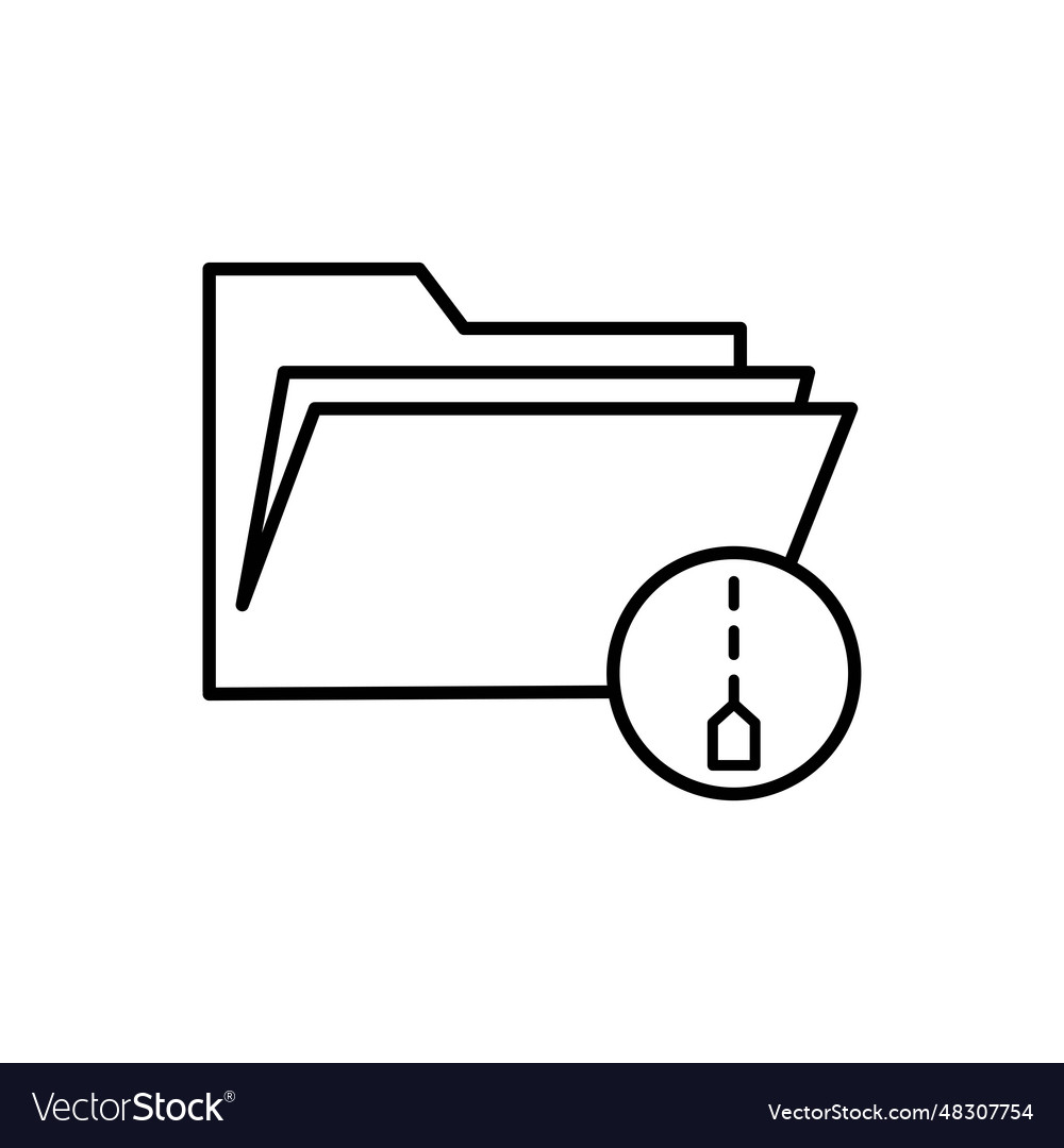 Document icon isolated on white background folder vector image Document icon isolated on white background folder