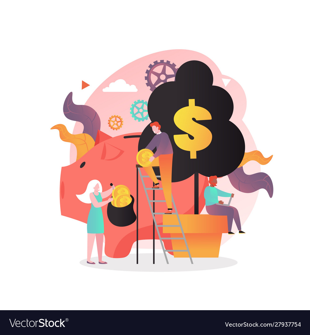 Making money concept for web banner Royalty Free Vector