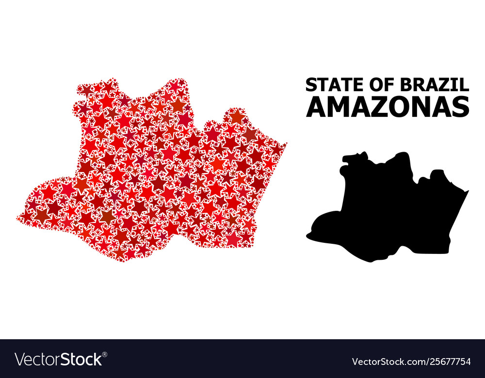 Red star pattern map amazonas state