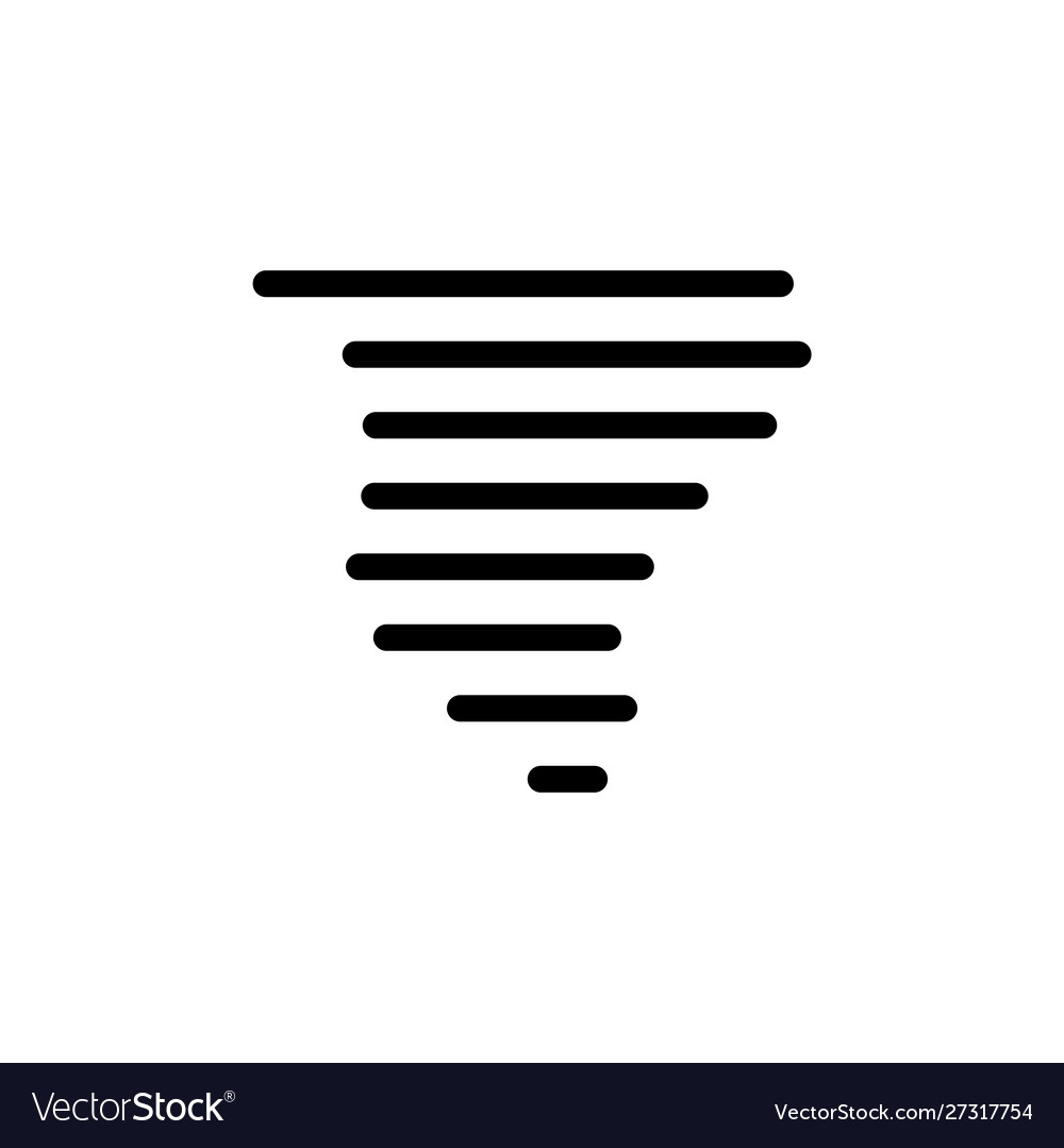 Tornado icon for simple flat style weather ui vector image Tornado icon for simple flat style weather ui