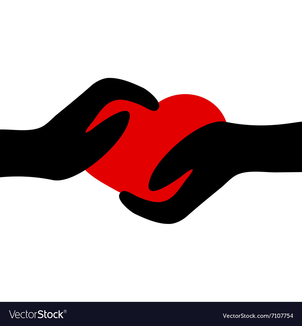 two hands holding a heart