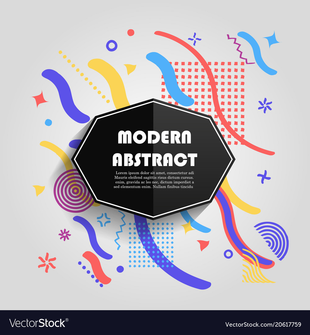 Abstract colorful geometric pattern design vector image Abstract colorful geometric pattern design