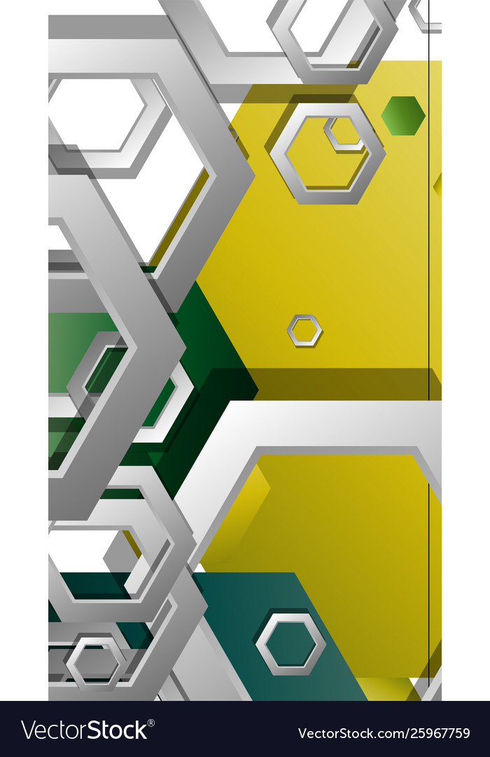 Abstract geometric background with hexagons vector image Abstract geometric background with hexagons