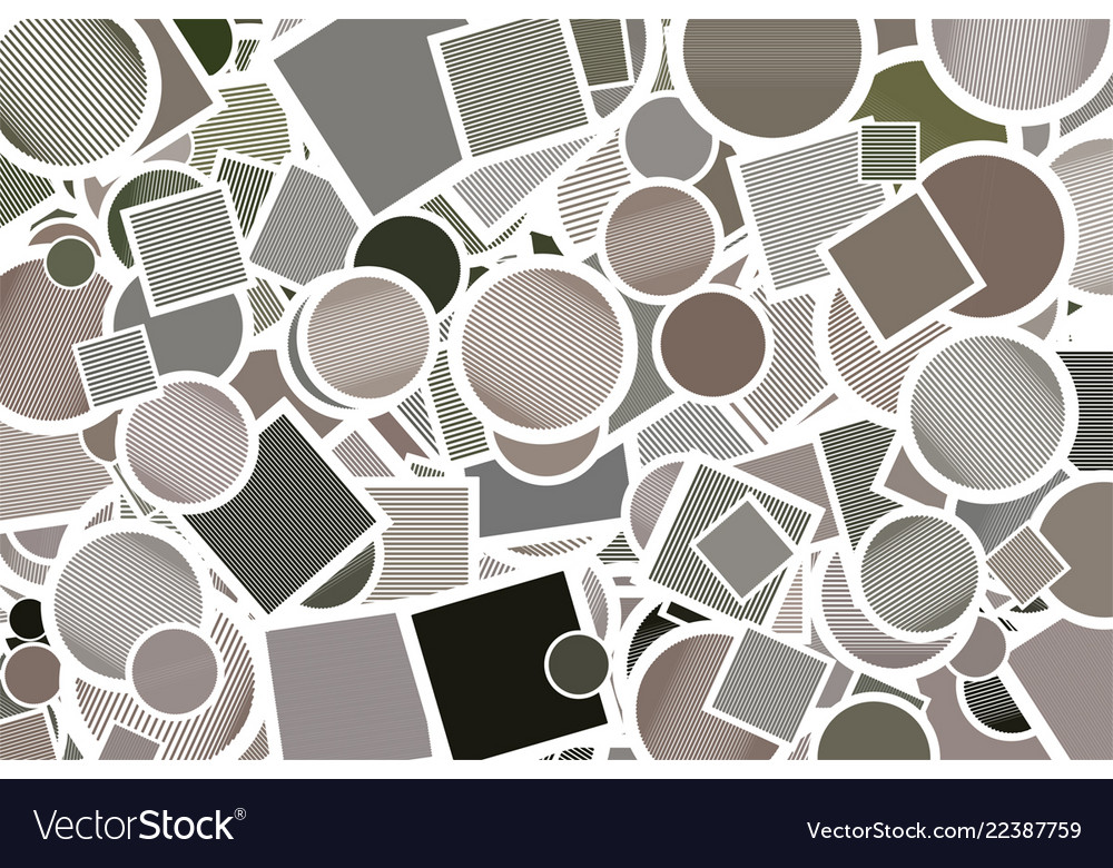 Abstract square circle or ellipse with lines