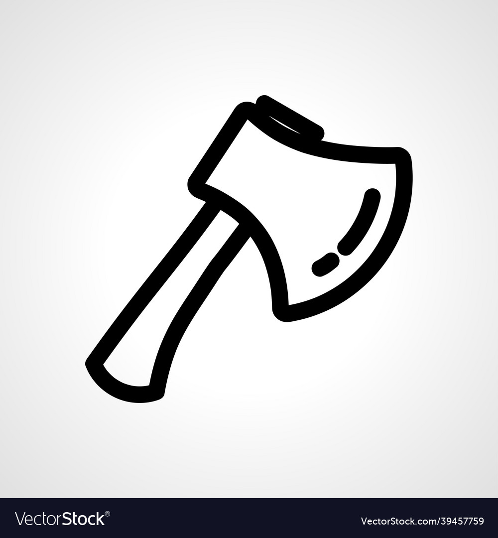 Ax line icon tool linear outline Vector Image Ax line icon tool linear outline
