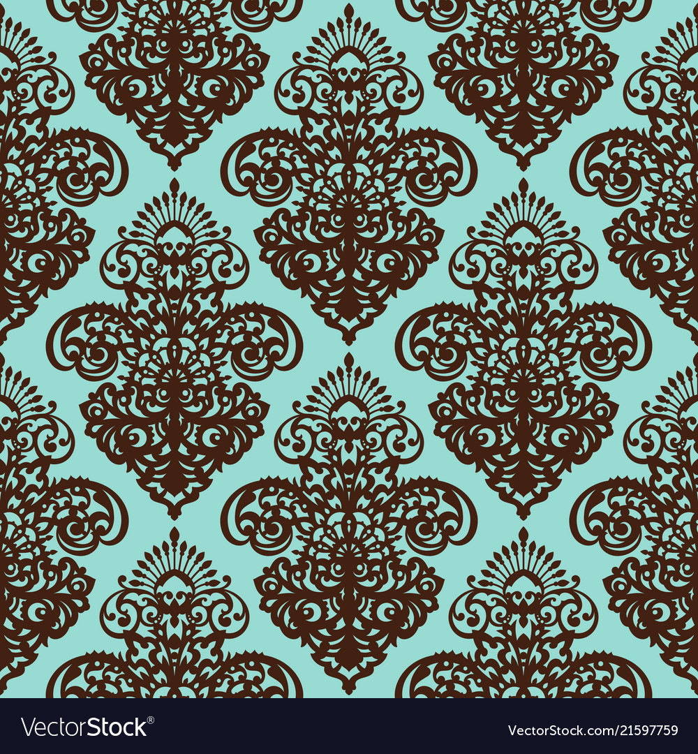 Damask seamless pattern vector image Damask seamless pattern