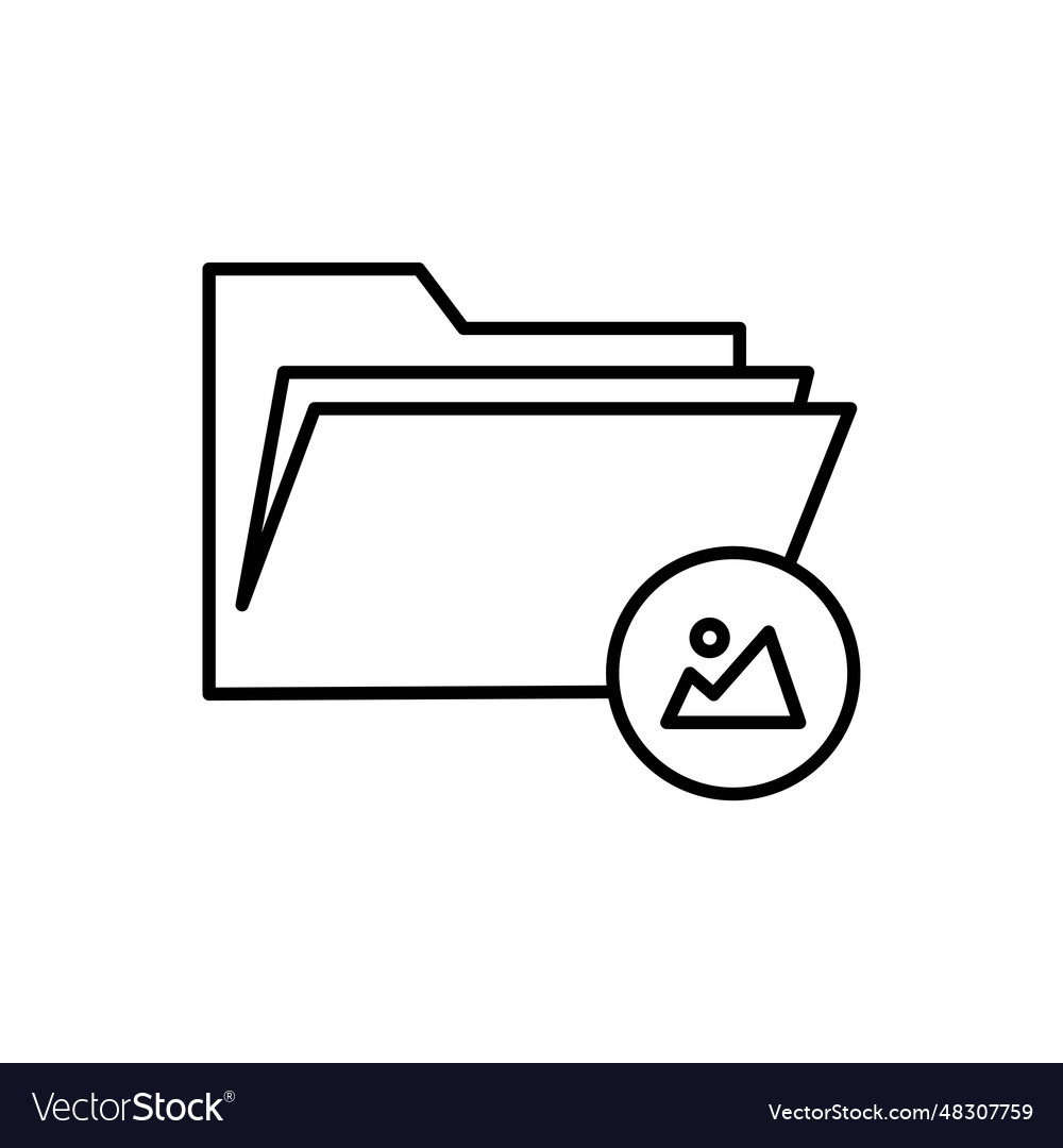 Document icon isolated on white background folder vector image Document icon isolated on white background folder