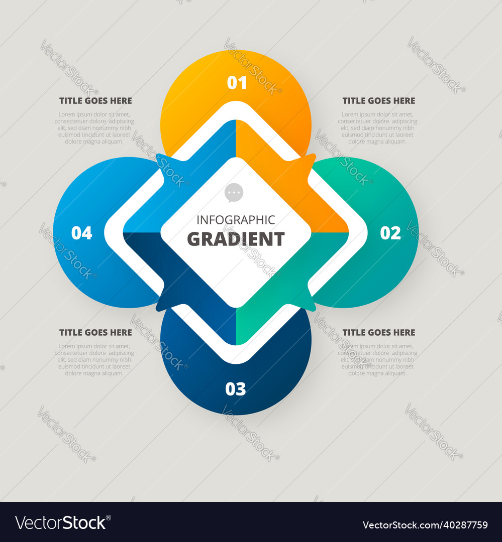 Gradient infographic element flat design