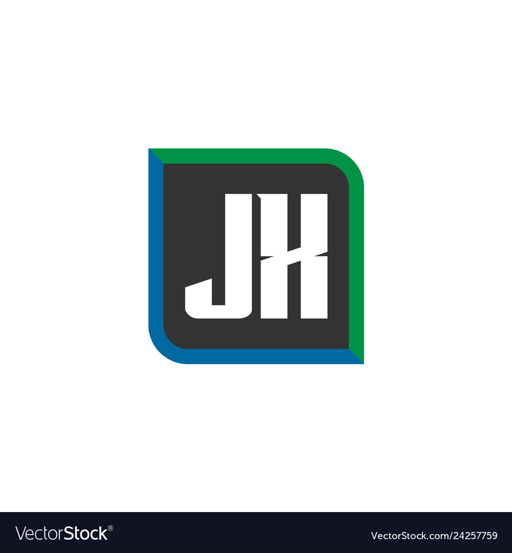 Initial letter logo jx template design