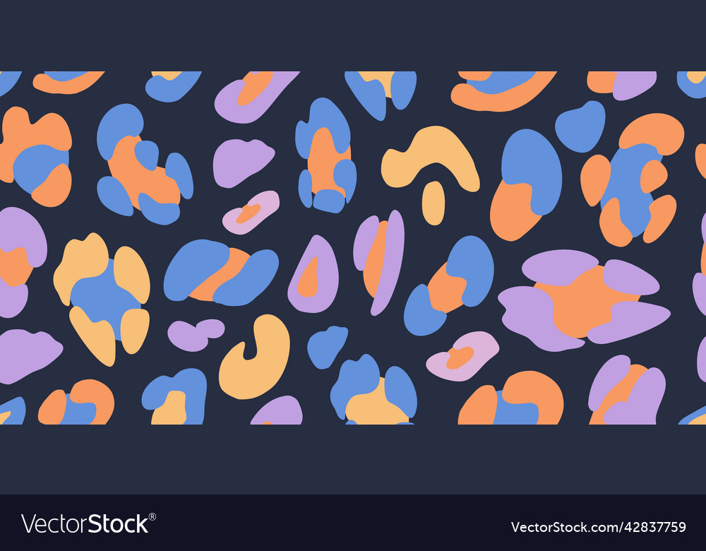 Leopard multicoloured seamless pattern vector image Leopard multicoloured seamless pattern