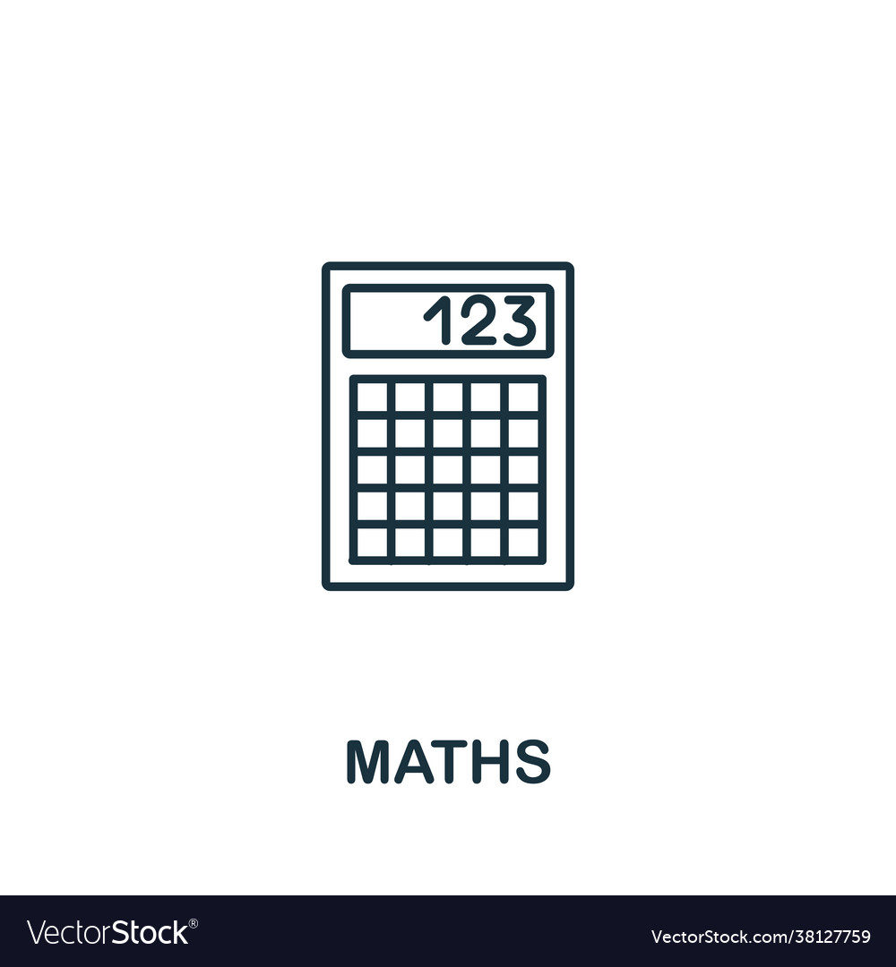 Maths icon from science collection simple line
