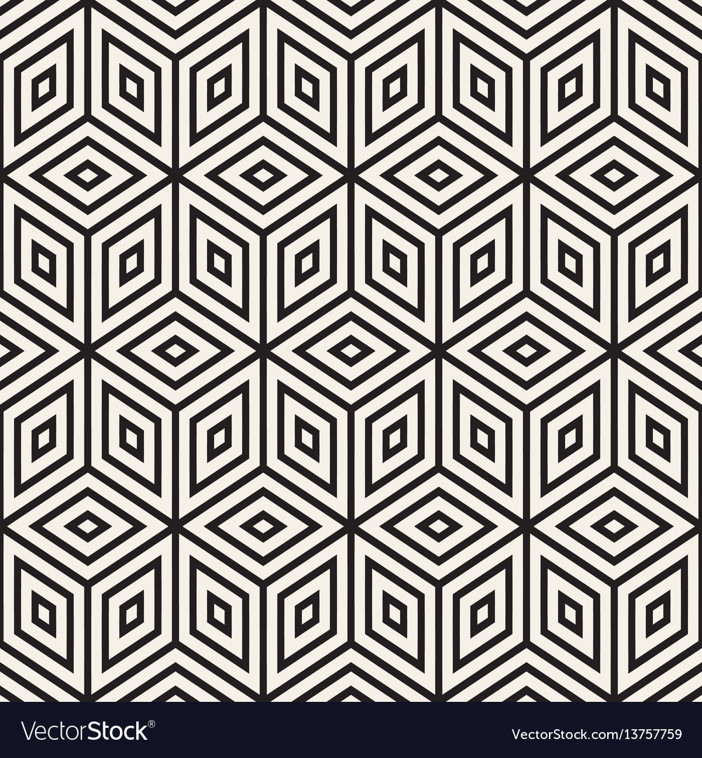 Monochrome Line Lattice Pattern