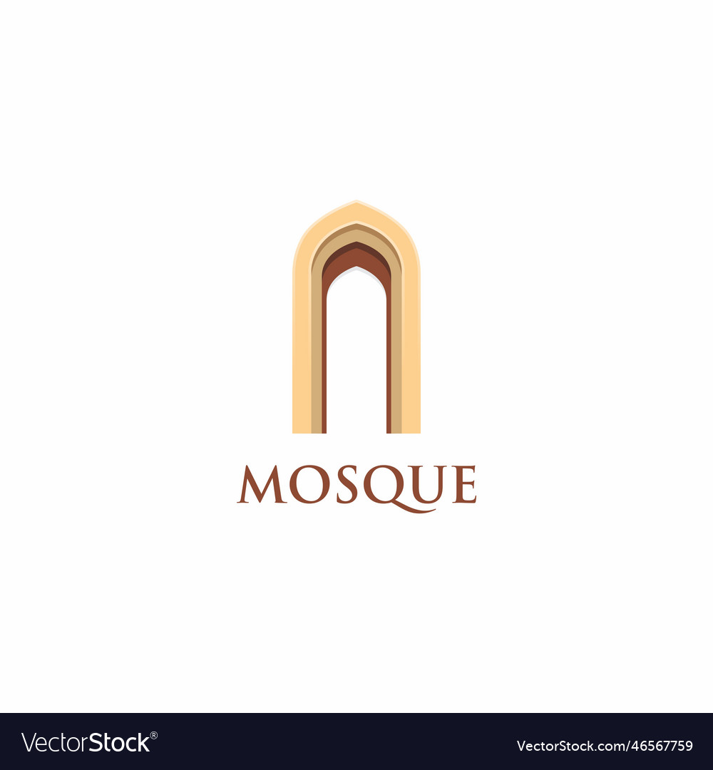 Mosque logo icon Royalty Free Vector Image - VectorStock