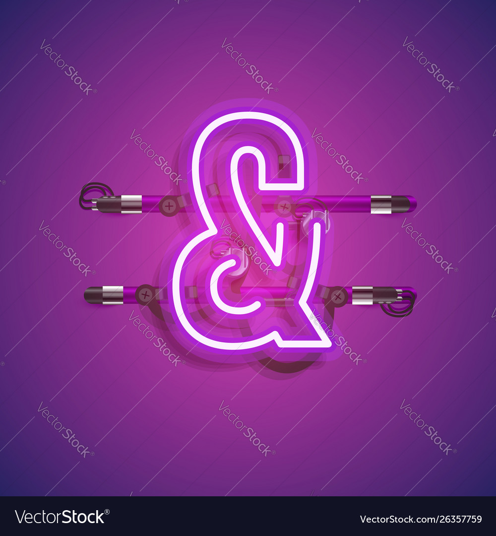 Realistic neon character with wires and console