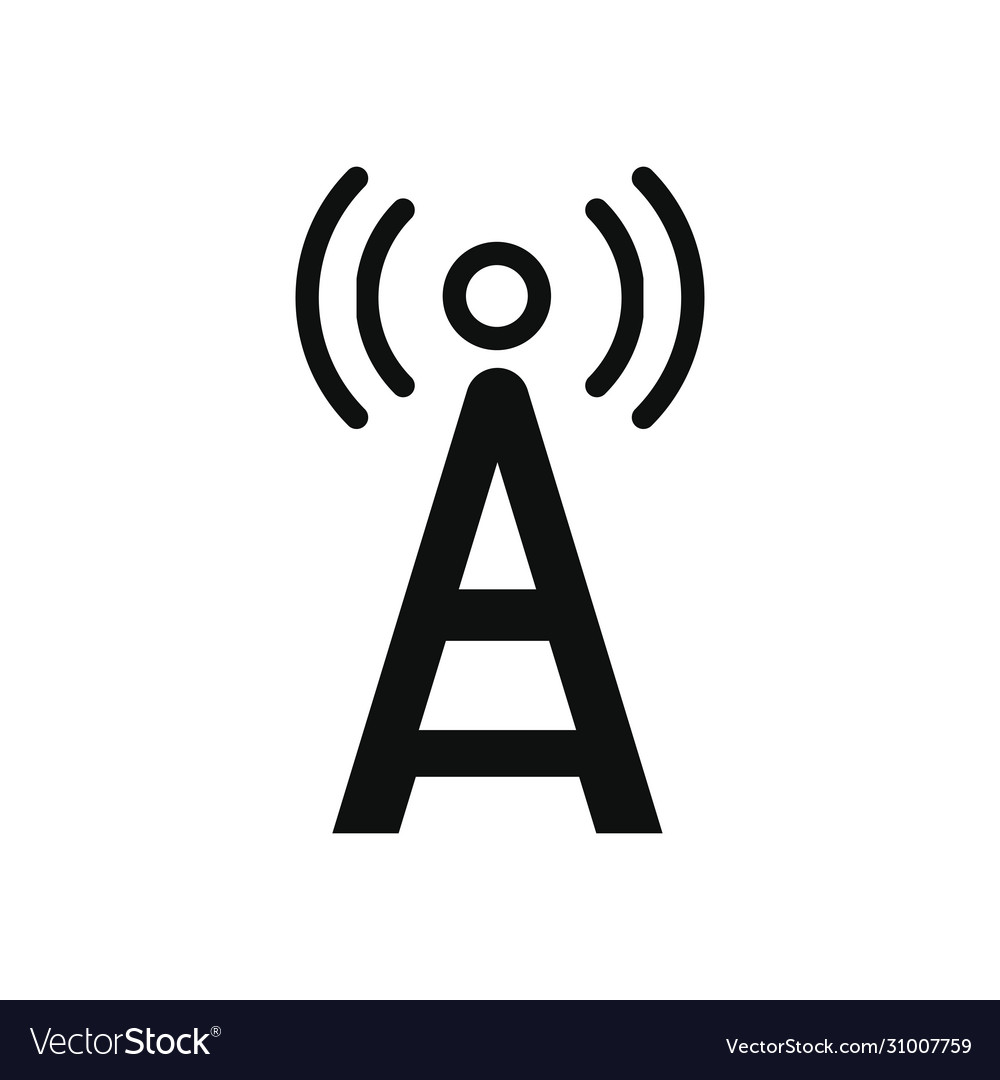 Smartphone app buttons concept signal tower icon