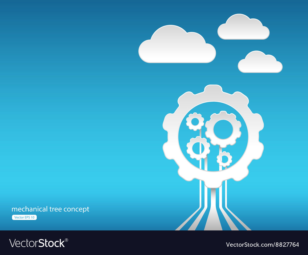 Abstract concept with technology tree