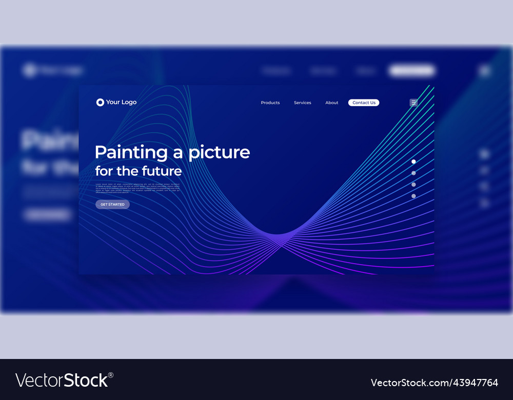 Abstract gradient colorful background landing page vector image Abstract gradient colorful background landing page
