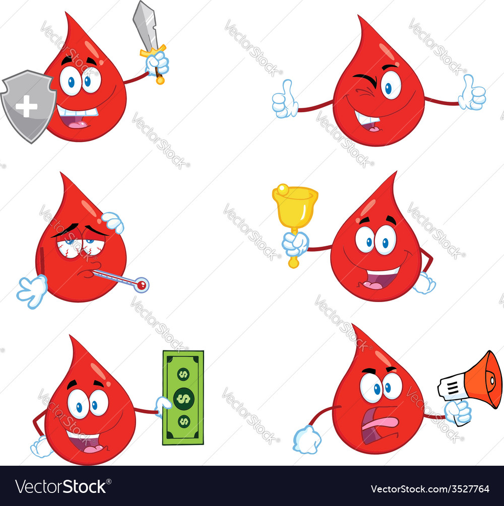 Cartoon droplets Royalty Free Vector Image - VectorStock