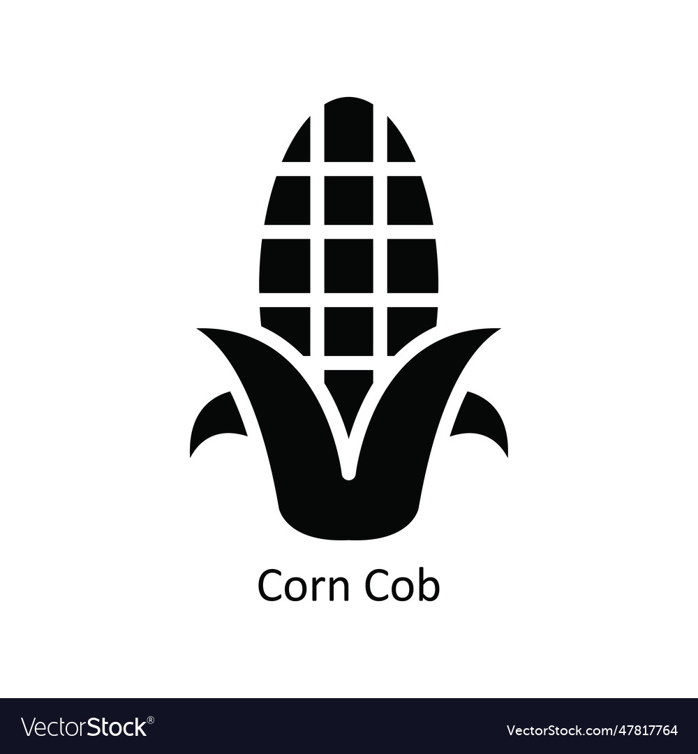 Corn cob solid icon design na